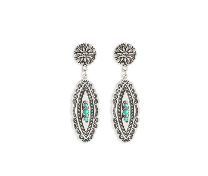 Sunny Trail Silver-tone Earrings
