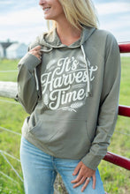Western 'It's Harvest Time' Olive Graphic Women's Hoodie