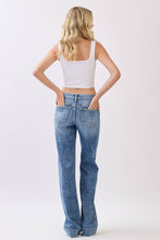 P1549W-MA MID RISE COMFORT STRETCH TROUSER WIDE LEG JEANS