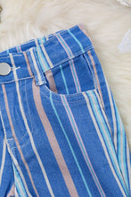 MULTI-COLOR STRIPE ON BLUE BELL BOTTOM