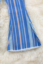 MULTI-COLOR STRIPE ON BLUE BELL BOTTOM