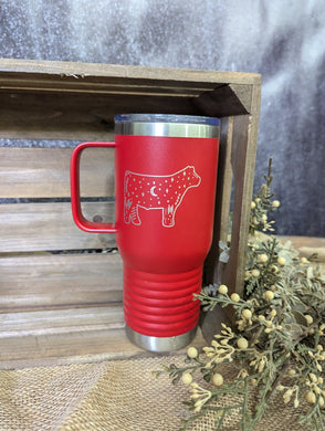 Starry Night Steer Travel Mug - 20 oz