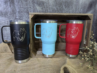 Starry Night Pig Travel Mug - 20 oz
