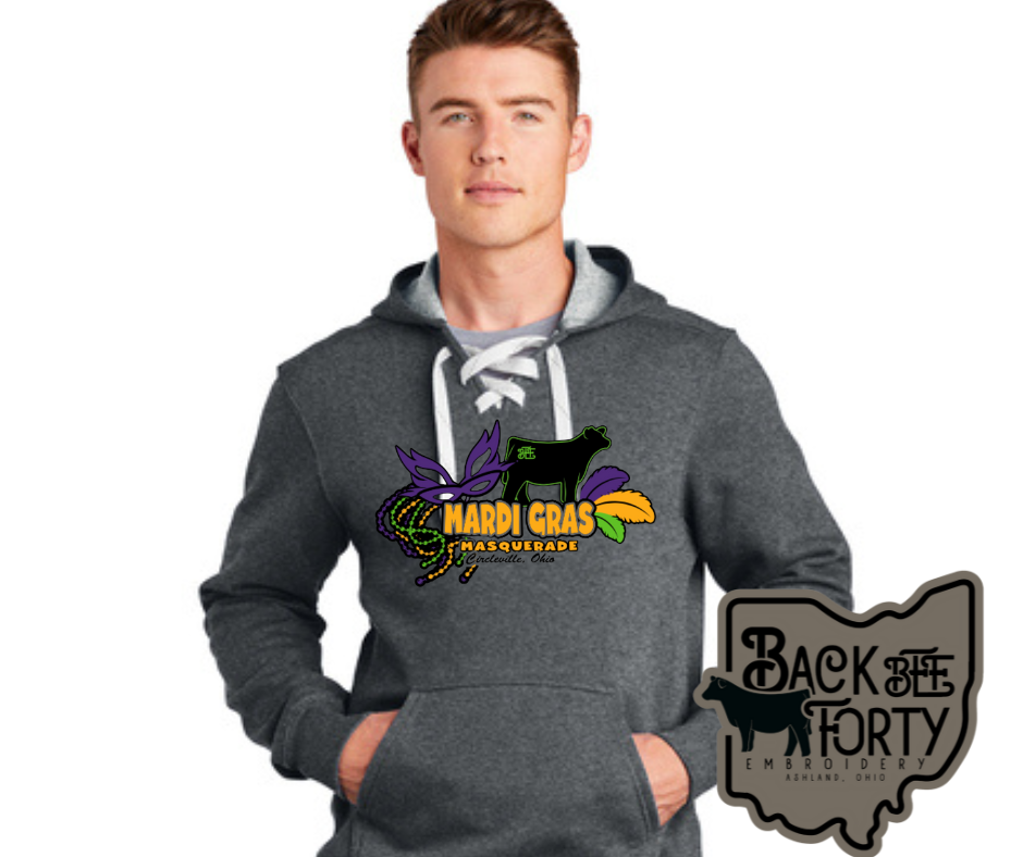 2024 Mardi Gras Masquerade Sport Lace Hoodie