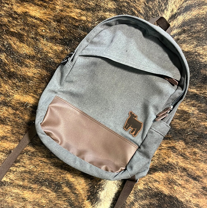 Bookbag with Leather Steer