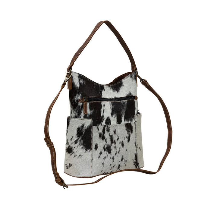 Monochrome Fiesta Leather & Hairon Bag