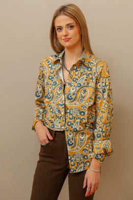Bandana Honey Button Up
