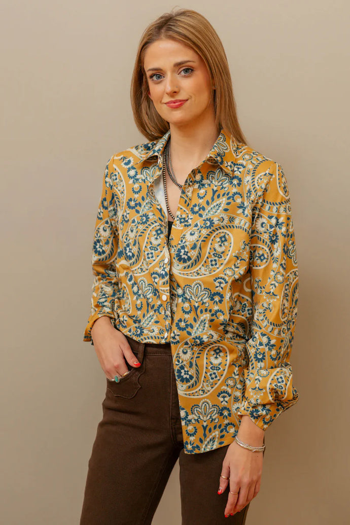 Bandana Honey Button Up