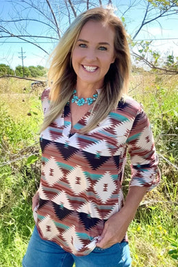 Desert Mesa 3/4 Sleeve Top