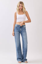 P1549W-MA MID RISE COMFORT STRETCH TROUSER WIDE LEG JEANS