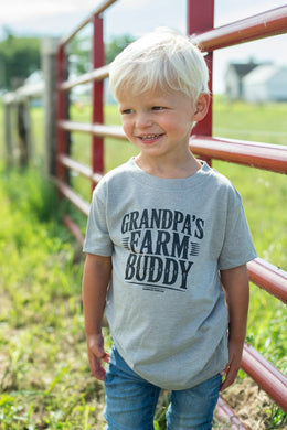 Western 'Grandpa's Farm Buddy' Toddler/Youth Graphic Tee