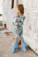 Ruffle Denim Bells, Size 6-7