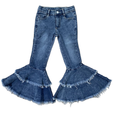 Ruffle Denim Bells, Size 6-7