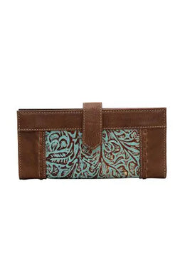 Mini Brown hand tooled wallet