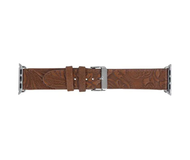 Mittangle Embossed Leather Watch Band